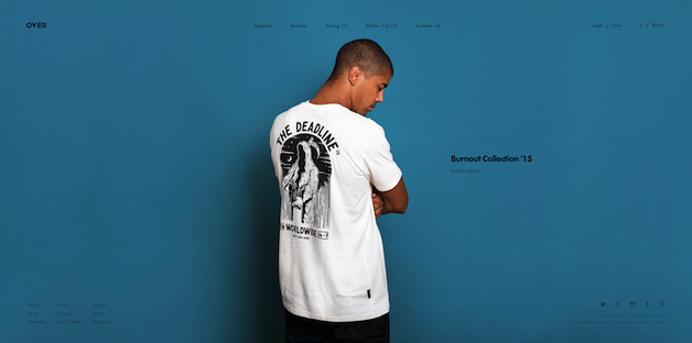 Over Clothing Woocommerce Design Example