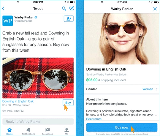 Twitter Buy Button Example