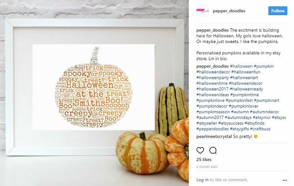 Etsy Shop On Instagram Example