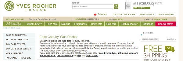 Yves Rocher Filters