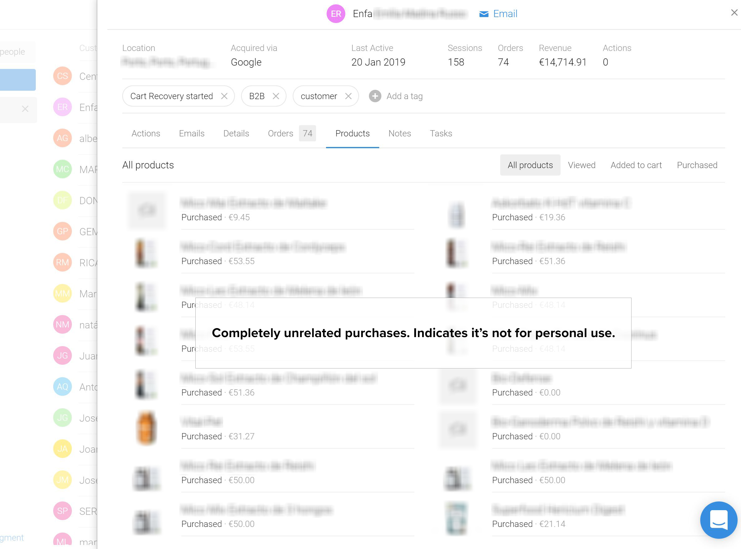 8. Customer Product Mix