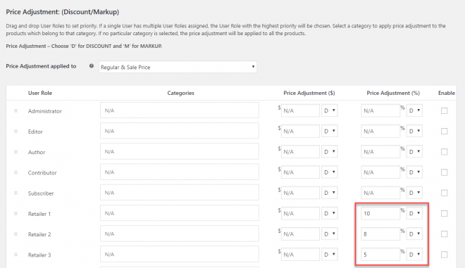 Price Adjustment User Role