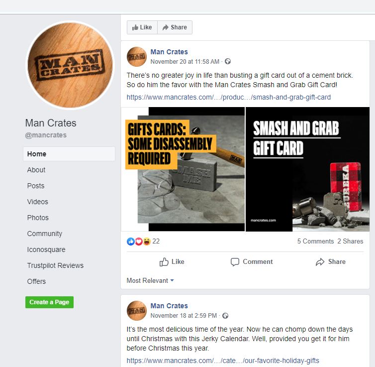 Mancrates Fb Page