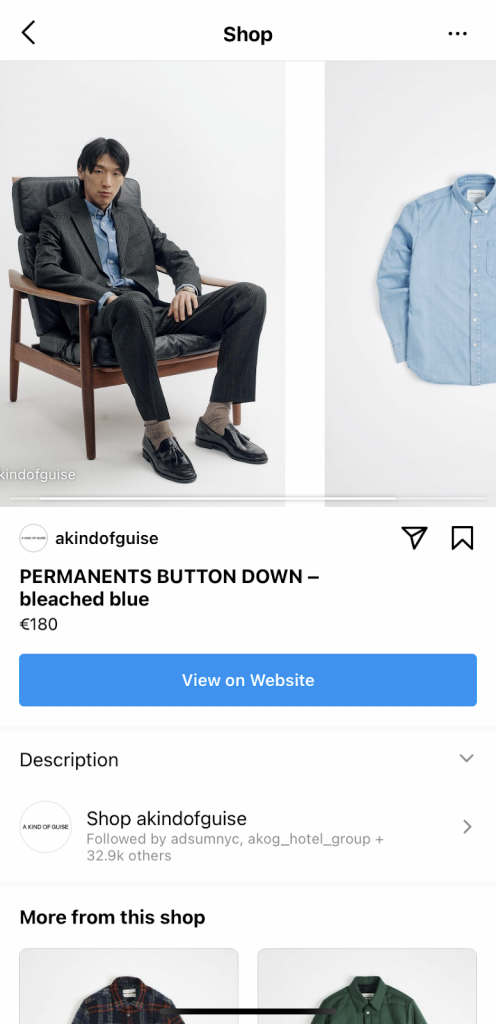 Instagram Shoppable Post